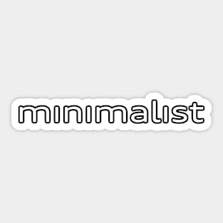 Minimalist (white on black) Sticker